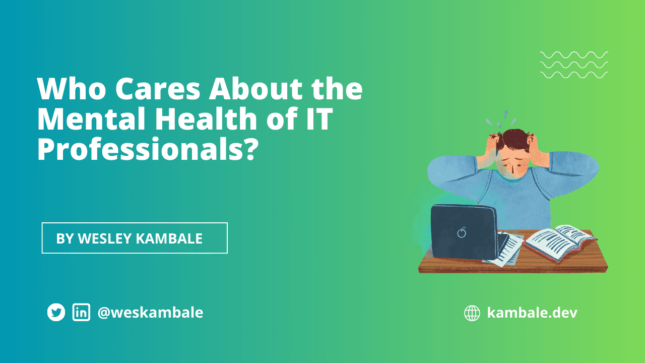 Who Cares About the Mental Health of IT Professionals?